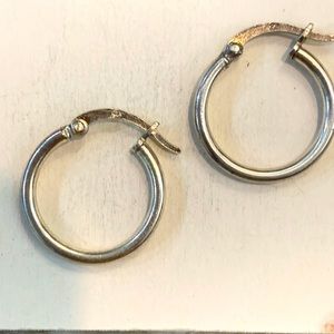 .925 Sterling Silver Hoop Earrings